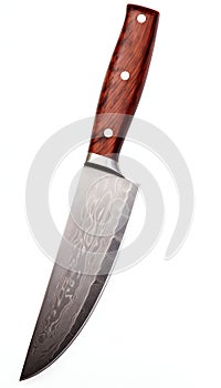Kitchen Knife Isolated on White Background. Generative ai