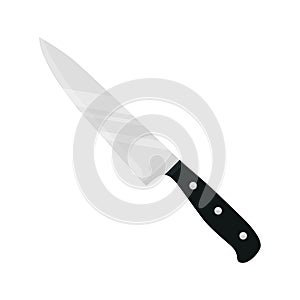 Kitchen knife isolated on white background. Vector