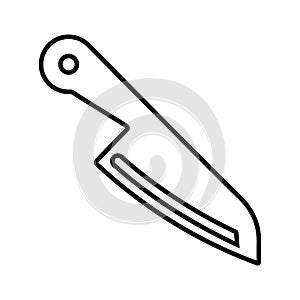 Kitchen, knife outline icon. Line art vector