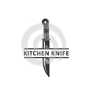 Kitchen knife vector icon illustration design template