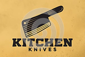 kitchen knifes meat logo Designs