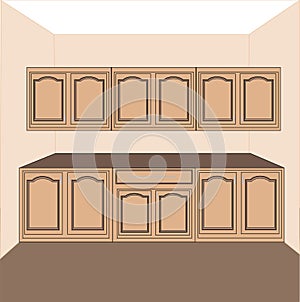 Kitchen-laundry cabinets,vector