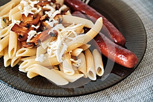 In the Kitchen: Macaroni cheese with mushrooms. Mushroom Mac and Cheese