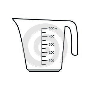 Kitchen measuring cup isolated on a white background