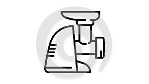 Kitchen meat grinder icon animation