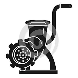 Kitchen meat grinder icon, simple style