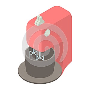 Kitchen mixer with bowl icon, cartoon style