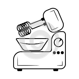 Kitchen mixer icon isolated on white background, vector illustration, eps 10. Use for icons, logos, website buttons