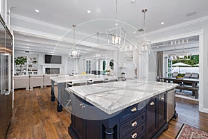 Kitchen in a new construction home in Encino, California