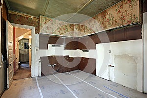 Kitchen in old abandoned home