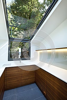 Kitchen with panoramic window