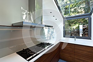 Kitchen with panoramic window