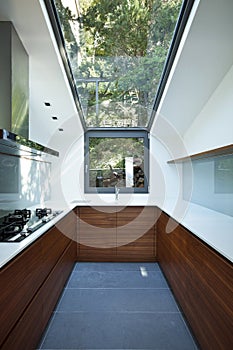 Kitchen with panoramic window