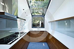 Kitchen with panoramic window