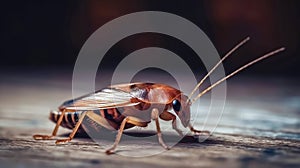 Kitchen Pest - Brown Cockroach - Generative AI