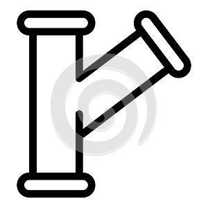 Kitchen pipe icon, outline style