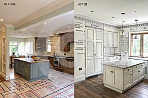 Kitchen plan illustration before renovation