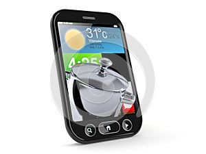 Kitchen pot inside smartphone