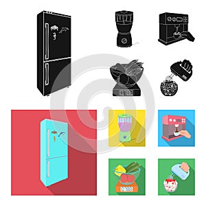 Kitchen, refreshment, restaurant and other web icon in black, flat style.buttons, numbers, food icons in set collection.