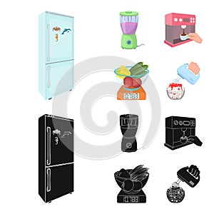 Kitchen, refreshment, restaurant and other web icon in cartoon,black style.buttons, numbers, food icons in set