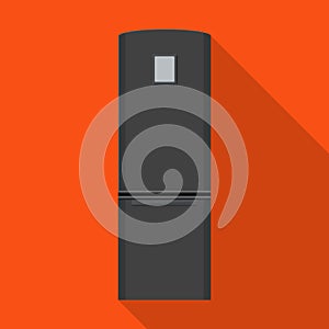 Kitchen refrigerator vector icon.Flat vector icon isolated on white background kitchen refrigerator.