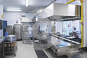 A kitchen of a restaurant