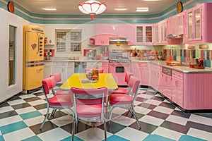 Kitchen retro vintage interior