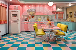 Kitchen retro vintage interior