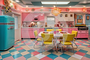 Kitchen retro vintage interior