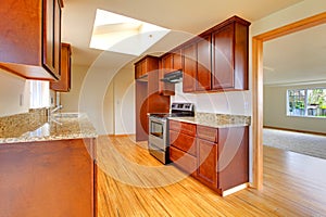 Kitchen room with velux windows photo
