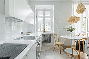 Kitchen with round table