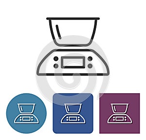 Kitchen scales line icon