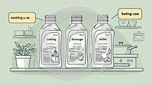 Cooking Oils, Kitchen Scene with Cooking and Boiling Use