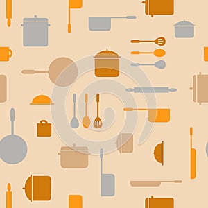 Kitchen seamless pattern