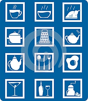 Kitchen set (blue and white)