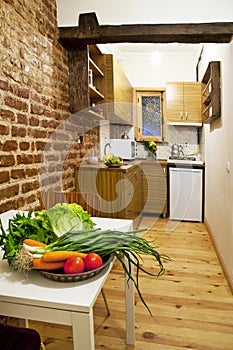 Vintage kitchen setup