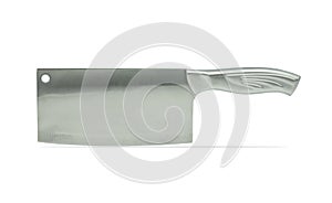 Kitchen sharp knife of the butcher isolated on white background