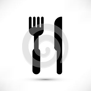 Kitchen simple icon Fork and knife