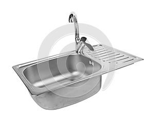 Kitchen sink with tap