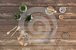 Kitchen space in house. empty room with kitchen .