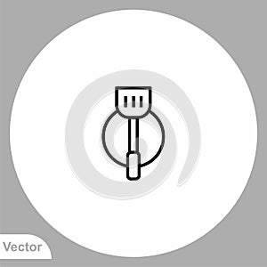 Kitchen spatula vector icon sign symbol