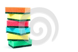 Kitchen sponge isolated on white background