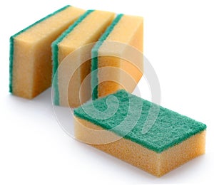 Kitchen sponge with scotch brite