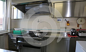 kitchen with stainless steel cookers