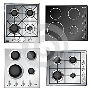 Kitchen stove hob set