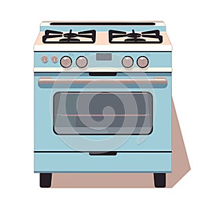 Kitchen Stove Icon: Flat Vector Illustration