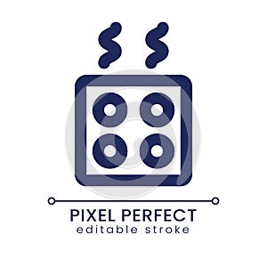 Kitchen stove pixel perfect linear ui icon