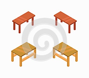 Kitchen table icon illustrated in vector on white background