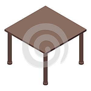 Kitchen table icon, isometric style