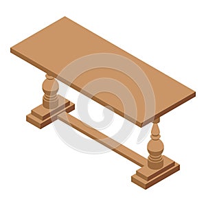 Kitchen table icon, isometric style